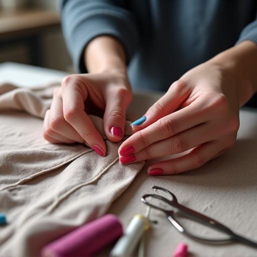 Réparation textile par professionnelle Lyon